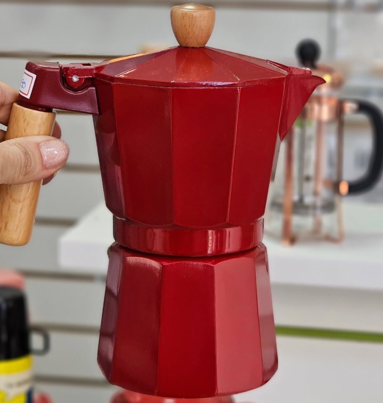Cafeteira Italiana Vermelha Moka