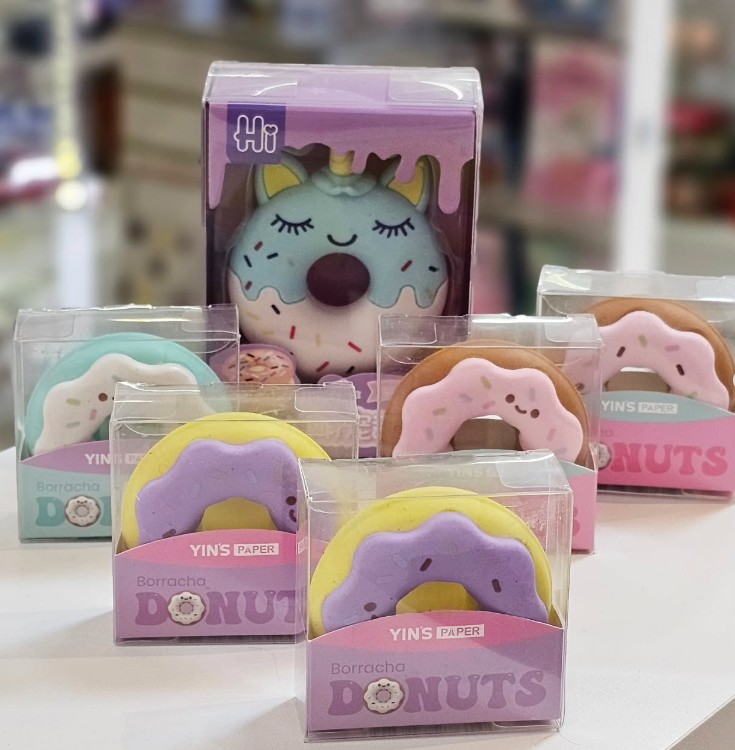 Kit Borrachas Donuts Fofas